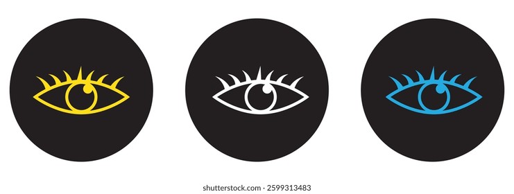 Eye icon set. Vision see and unsee symbol, Show password vector illustration. design 