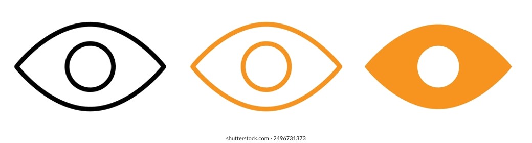 Eye Icon Set Vision and Sight Illustrations for Health and Medical Projects