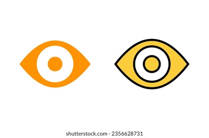 Icono ocular para aplicación web y móvil. Signo y símbolo ocular. Icono Mirar y Visión. 