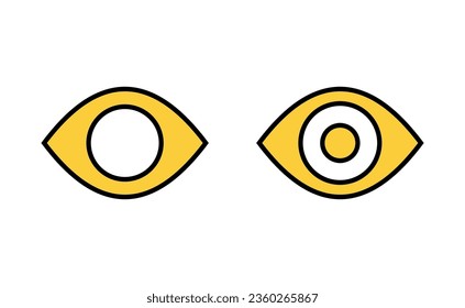 Eye icon set for web and mobile app. Eye sign and symbol. Look and Vision icon. 