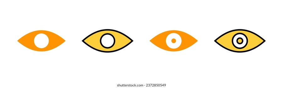 Eye icon set for web and mobile app. Eye sign and symbol. Look and Vision icon. 