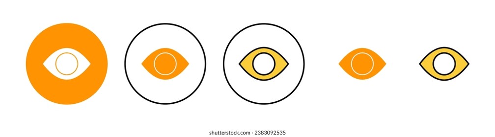 Eye icon set for web and mobile app. Eye sign and symbol. Look and Vision icon. 