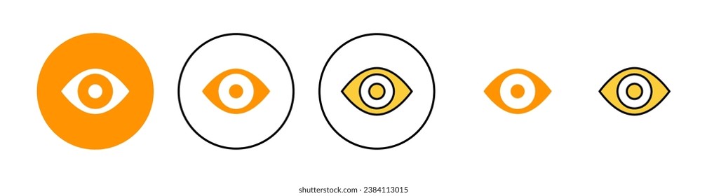Augensymbol für Web- und mobile App. Augenzeichen und Augensymbol. Look and Vision Icon. 