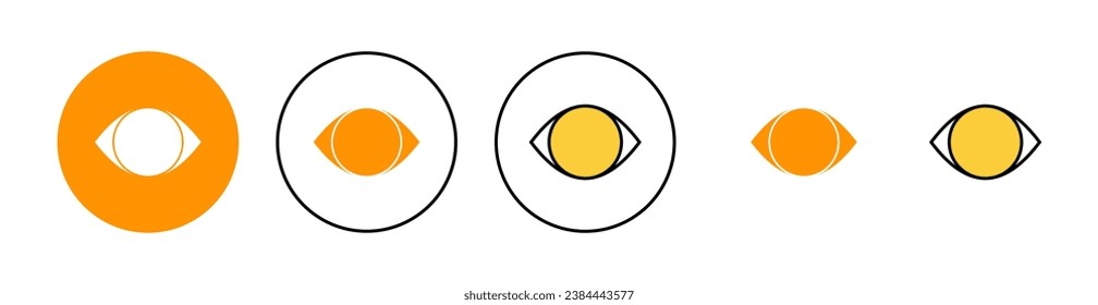 Eye icon set for web and mobile app. Eye sign and symbol. Look and Vision icon. 