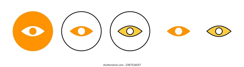 Eye icon set for web and mobile app. Eye sign and symbol. Look and Vision icon. 