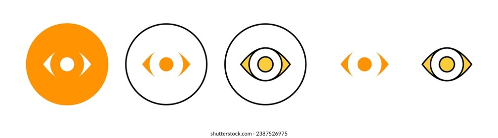 Icono ocular para aplicación web y móvil. Signo y símbolo ocular. Icono Mirar y Visión. 