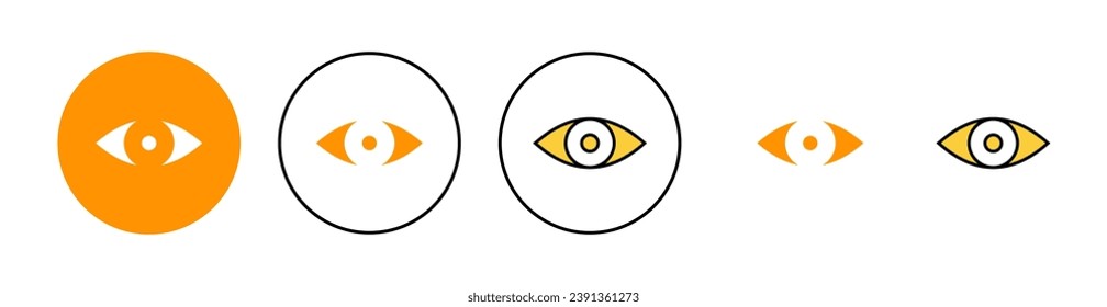 Icono ocular para aplicación web y móvil. Signo y símbolo ocular. Icono Mirar y Visión. 