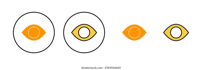 Eye icon set for web and mobile app. Eye sign and symbol. Look and Vision icon. 