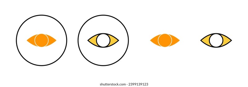 Icono ocular para aplicación web y móvil. Signo y símbolo ocular. Icono Mirar y Visión. 