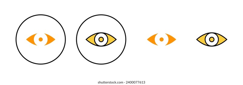 Icono ocular para aplicación web y móvil. Signo y símbolo ocular. Icono Mirar y Visión. 