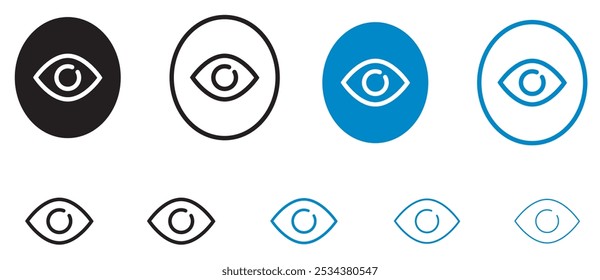 ícone de olho set.vision ícone, veja ícones visão símbolo visão olhar sinal vetor ilustração