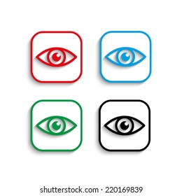 Eye icon with shadow