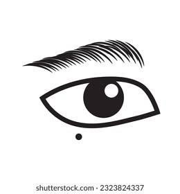 Icono ocular de signo plano. Tiro editable. Ilustración del vector EPS 10.