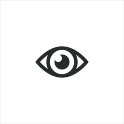 Eye Icon Sign Flat. Illustration