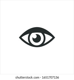 Eye icon sign flat. illustration