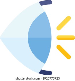 Eye icon sign flat. illustration