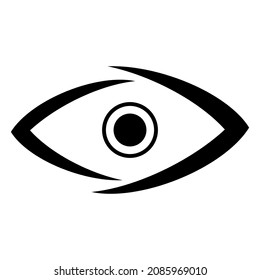 Eye icon sign flat. illustration., Eye ball icon vector logo design template.
