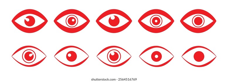 Eye icon sign flat. vector illustration. 