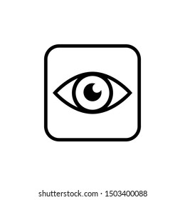 Eye icon sign on white.  Vector