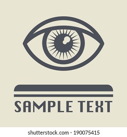 Eye icon or sign, vector illustration