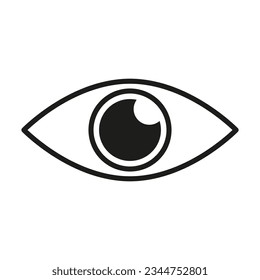 Signo de icono ocular. Ilustración vectorial. EPS 10.