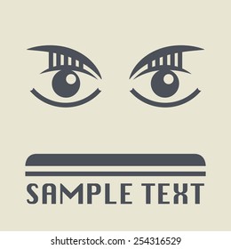 Eye icon or sign, vector illustration
