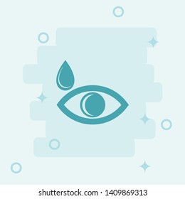 Eye Icon. Simple icon, blue colored icon illustration. - Vector