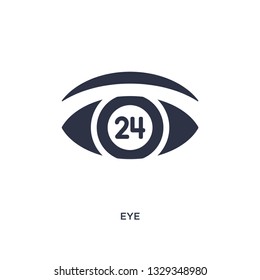 eye icon. Simple element illustration from customer service concept. eye editable symbol design on white background. Can be use for web and mobile.