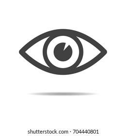 Eye icon - simple flat design isolated on white background, vector