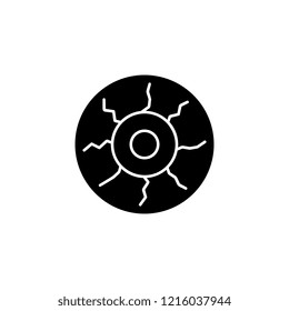 Eye icon. Simple glyph vector of halloween set for UI and UX, website or mobile application