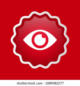 eye icon and simple objects. Vector illustration