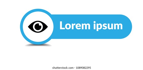 eye icon and simple objects. Vector illustration