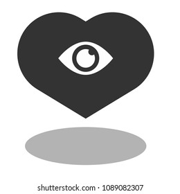 eye icon and simple objects. Vector illustration