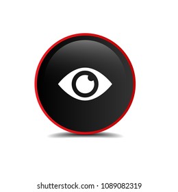 eye icon and simple objects. Vector illustration