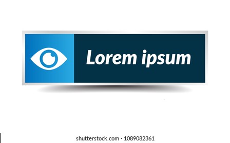 eye icon and simple objects. Vector illustration