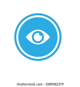 eye icon and simple objects. Vector illustration