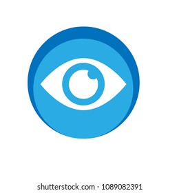 eye icon and simple objects. Vector illustration