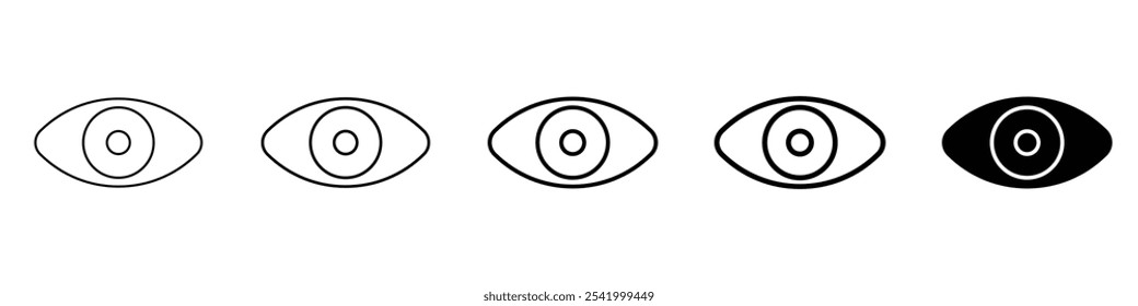 eye icon Simple outline illustration