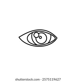 eye icon Simple outline illustration