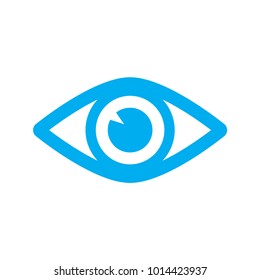 Eye icon. Simple eye sign in flat style isolated. Simple vector symbol for web site design or button to mobile app. Vector illustration.
