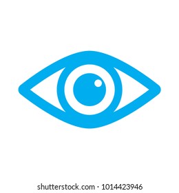 Eye icon. Simple eye sign in flat style isolated. Simple vector symbol for web site design or button to mobile app. Vector illustration.