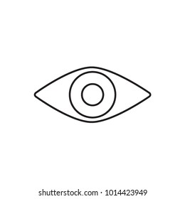 Eye icon. Simple eye sign in flat style isolated. Simple vector symbol for web site design or button to mobile app. Vector illustration.