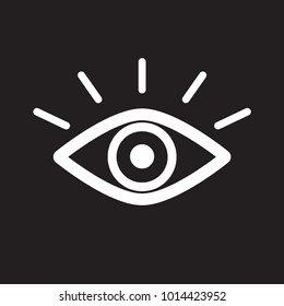 Eye icon. Simple eye sign in flat style isolated. Simple vector symbol for web site design or button to mobile app. Vector illustration.