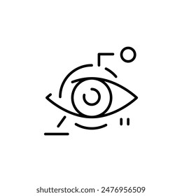 Augen-Symbol. Einfaches Augensymbol für Social Media, App und Webdesign. Vektorillustration.