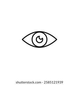 Eye icon. simple thin line vector icon