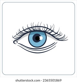 Icono ocular ilustración vectorial simple
