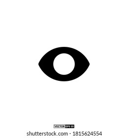 eye icon solid vector design