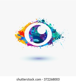 Eye icon splash paint
