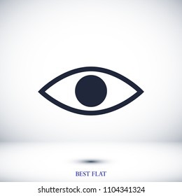 eye icon, stock vector illustration flat design style