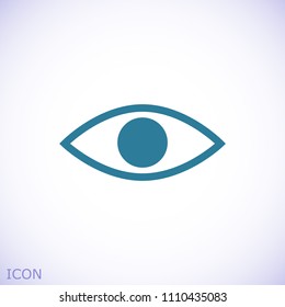 eye icon, stock vector illustration flat design style